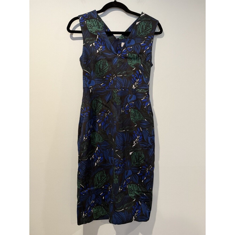 Jigsaw Midi Dress Womens 4 Floral Zip Wedding Career Quiet Luxury Old Money